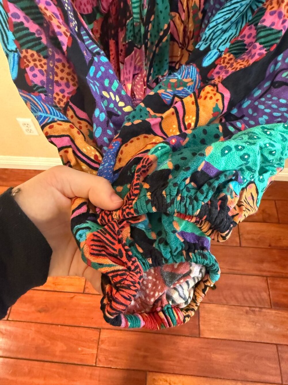 FARM Rio Cool Leopards V-Neck Ruffle Maxi Dress, Size S - Picture 4 of 6